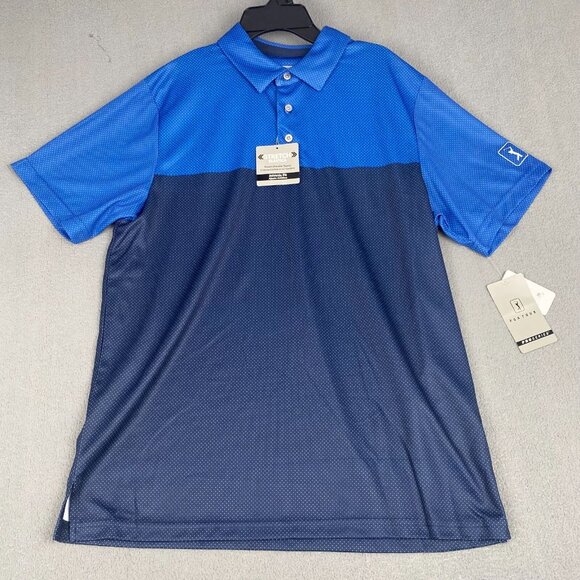 PGA TOUR Polo Shirt Men’s Size M Blue,Golf,UPF 50,Lightweigt,Athletic - Picture 1 of 13